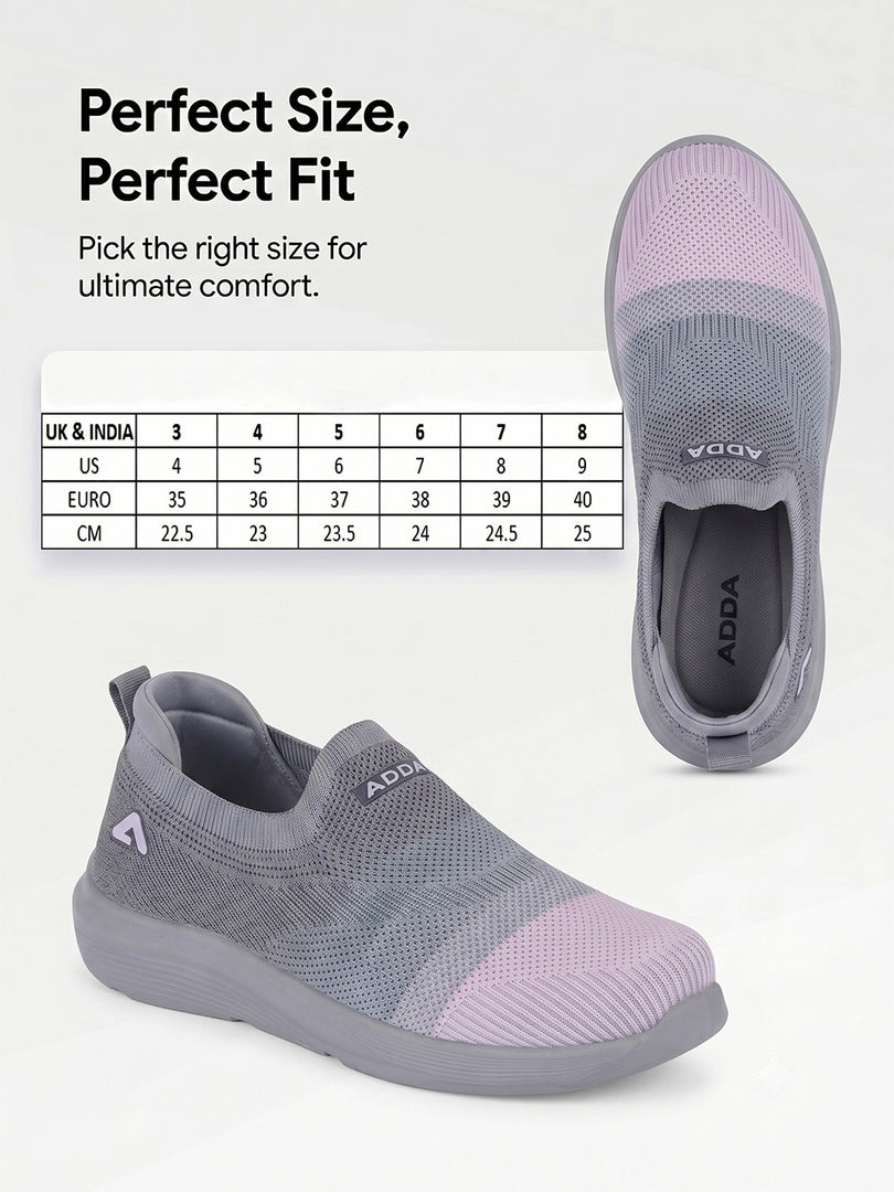 ADDA STAR-1 Women Comfortable & Breathable Knit Walking Sneakers