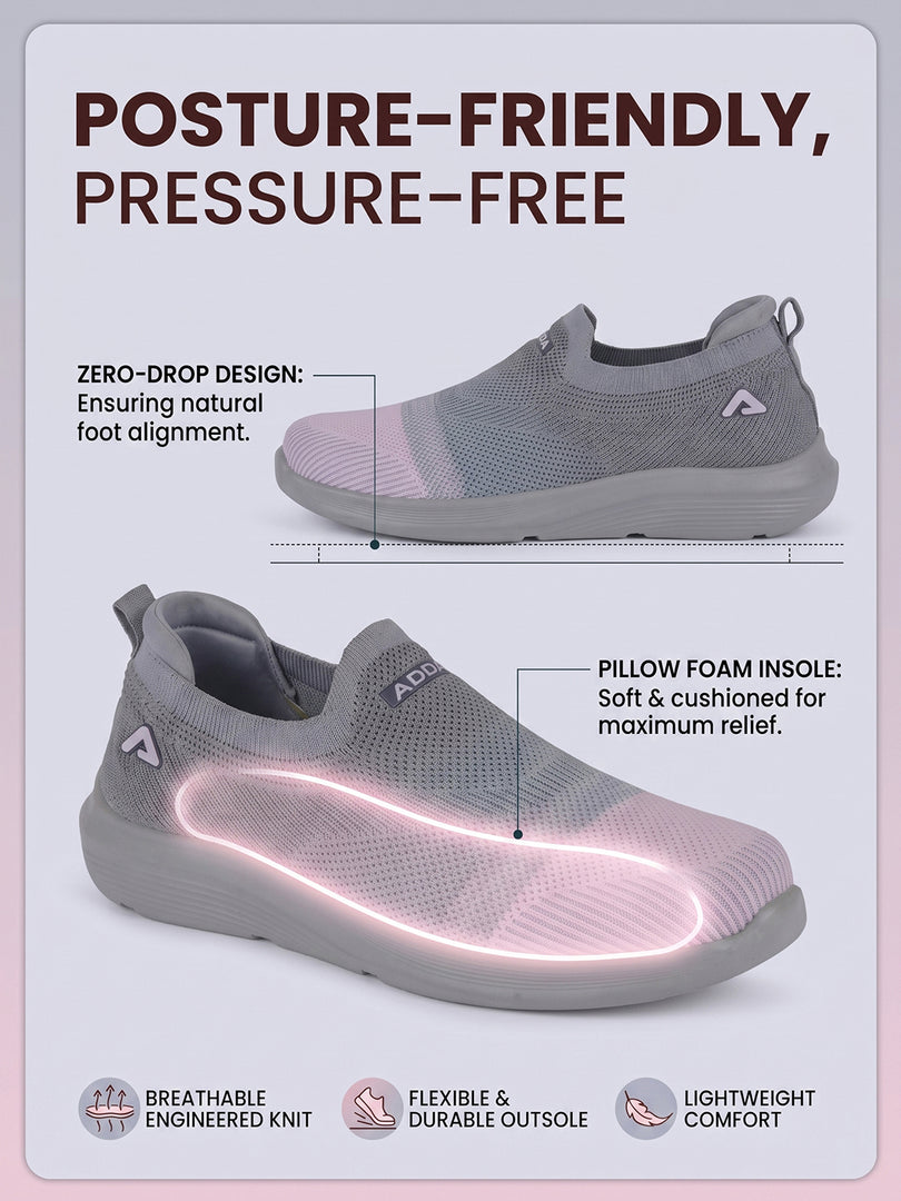 ADDA STAR-1 Women Comfortable & Breathable Knit Walking Sneakers