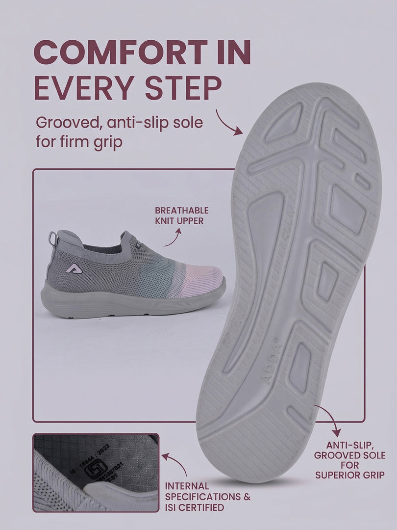 ADDA STAR-1 Women Comfortable & Breathable Knit Walking Sneakers