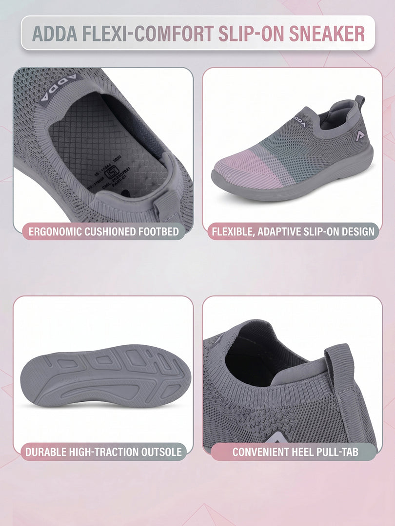 ADDA STAR-1 Women Comfortable & Breathable Knit Walking Sneakers