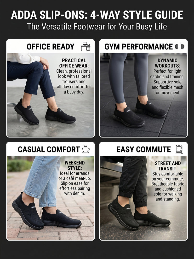 ADDA STAR-2 Women Comfortable & Breathable Knit Walking Sneakers