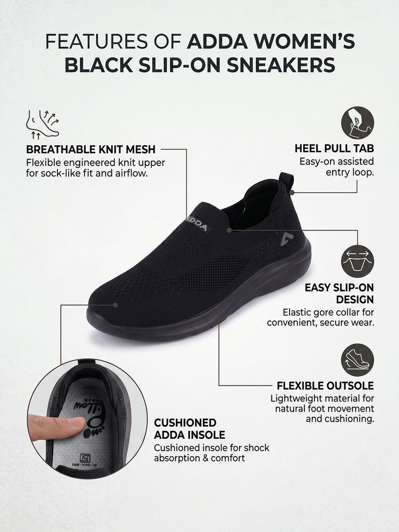 ADDA STAR-2 Women Comfortable & Breathable Knit Walking Sneakers