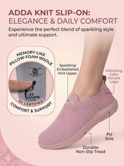 ADDA STAR-2 Women Comfortable & Breathable Knit Walking Sneakers