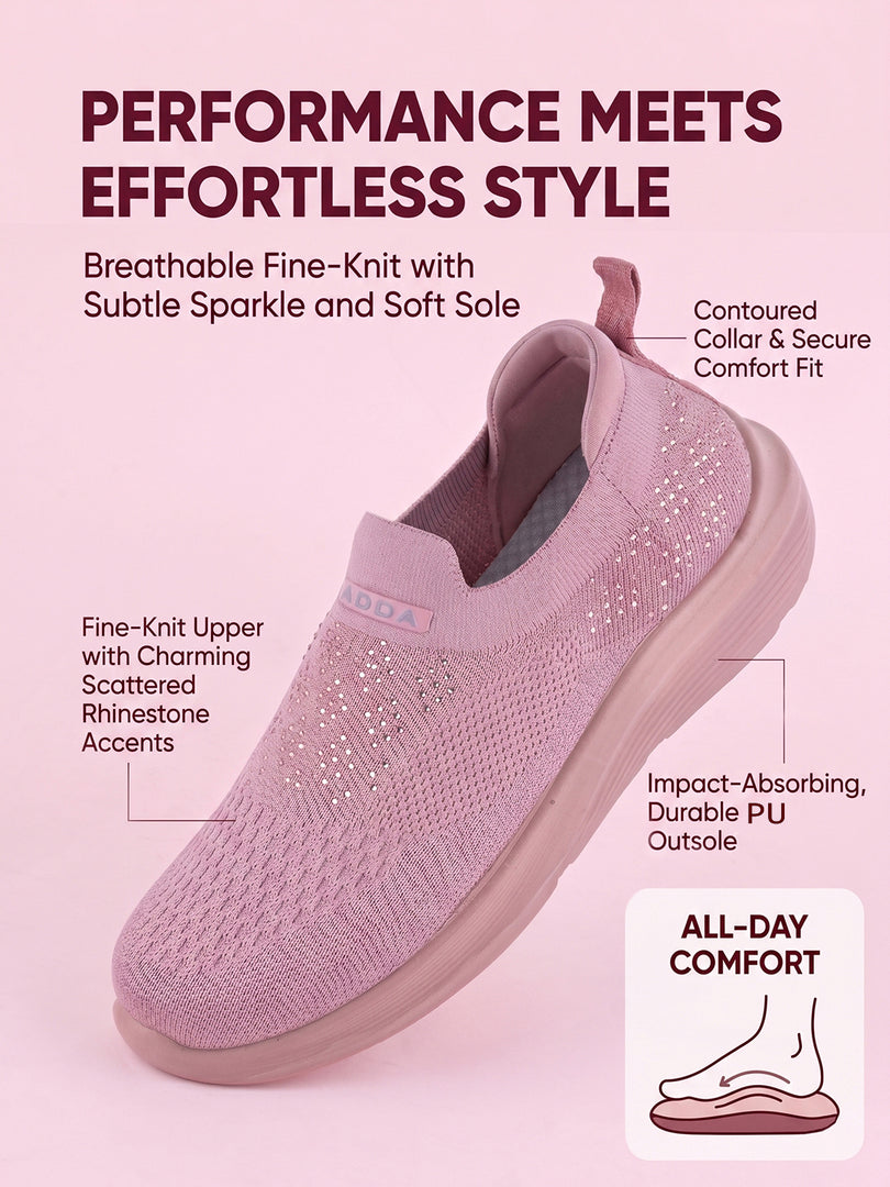 ADDA STAR-2 Women Comfortable & Breathable Knit Walking Sneakers