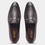 Load image into Gallery viewer, Rosetto Romero Blaze Handcrafted Woven Penny Loafers For Men