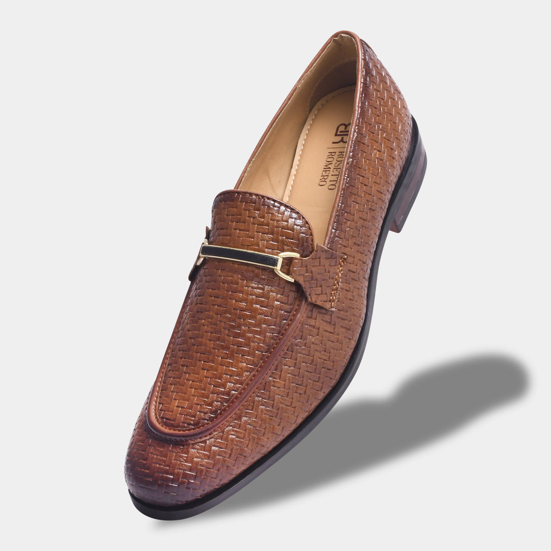 Rosetto Romero Blaze Handcrafted Woven Penny Loafers For Men