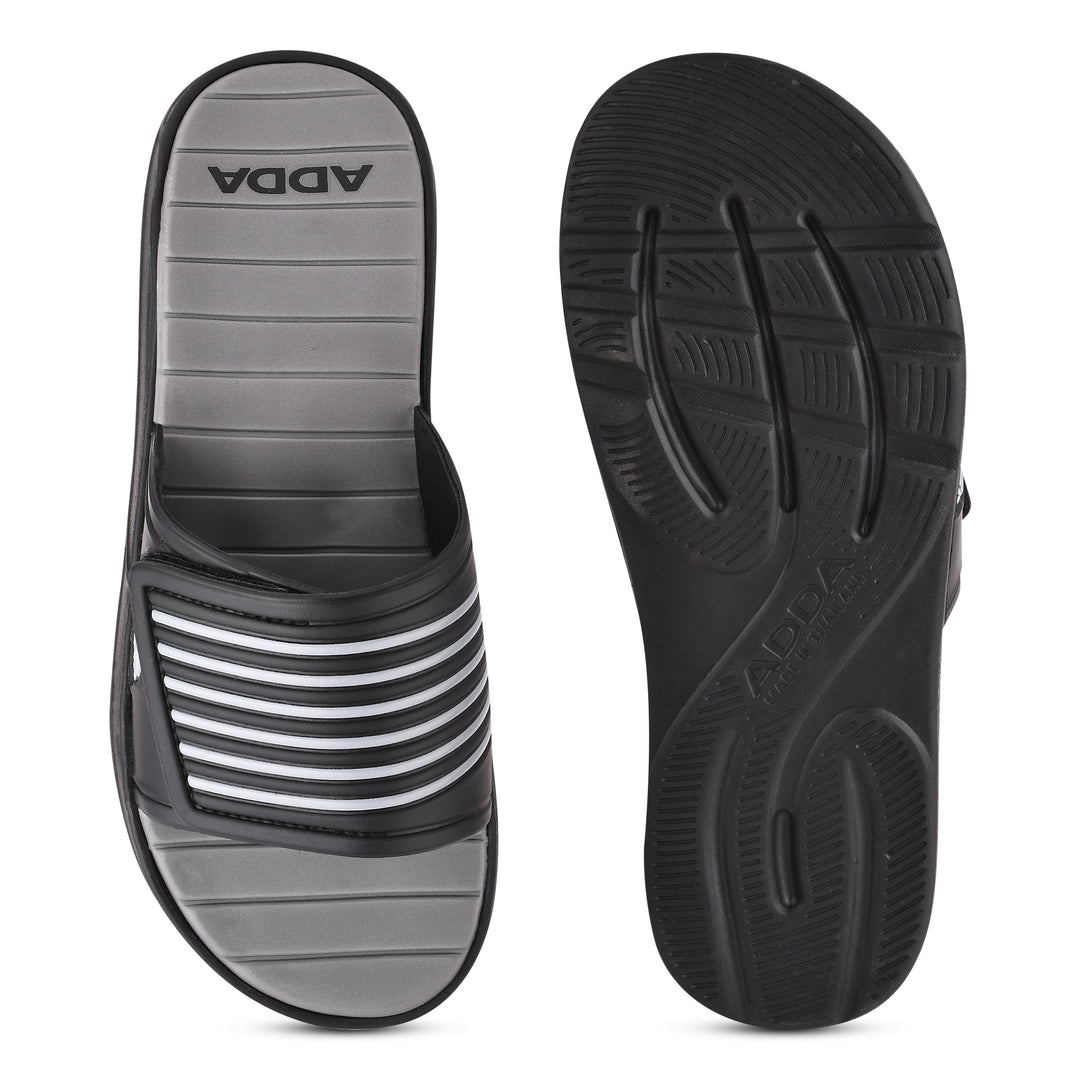 Adda Slides ADDA COMFORT PLUS Striped Slide For Men – The Superkart