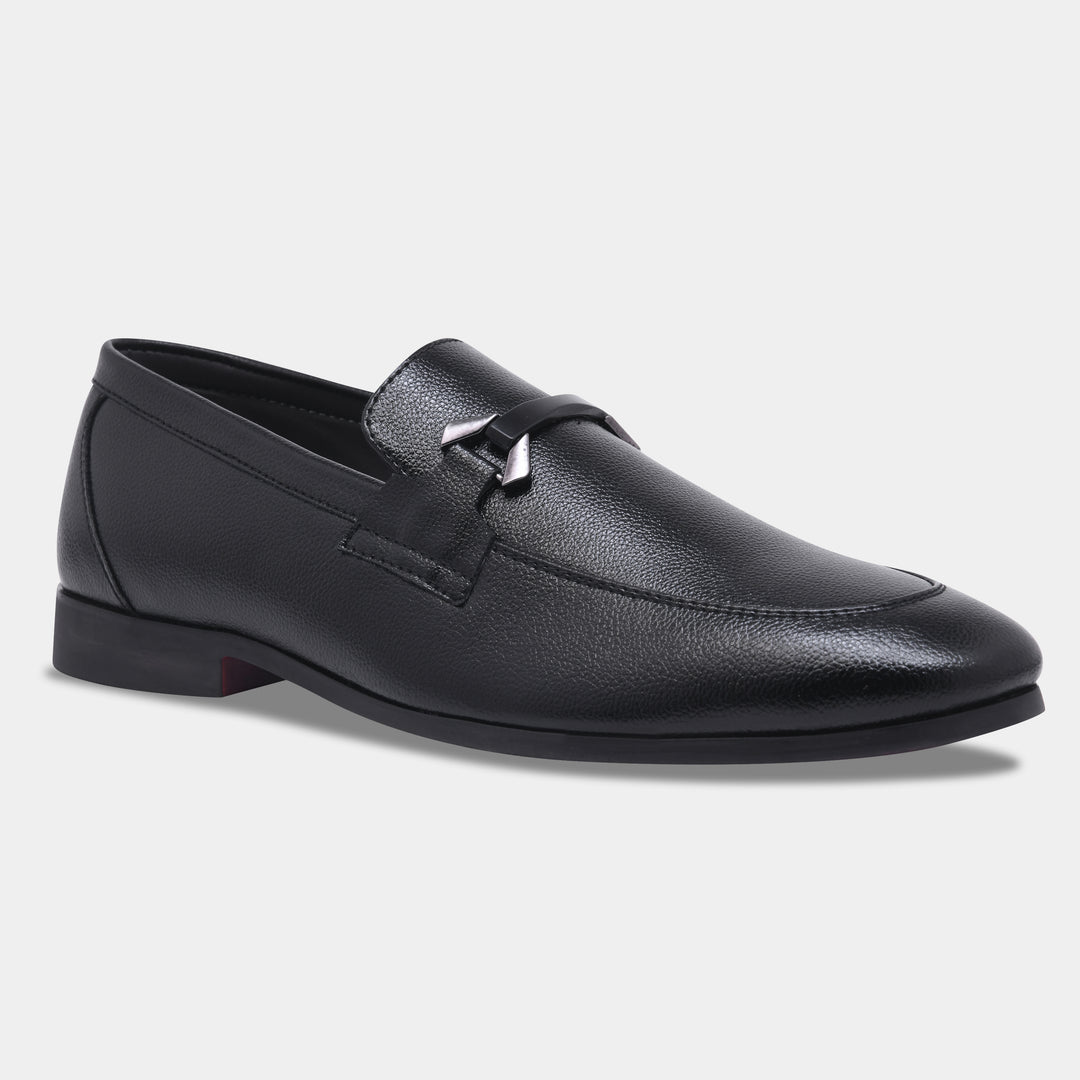 WAVEWALKER AMAZE Men Faux Leather Black Slip-On Loafers