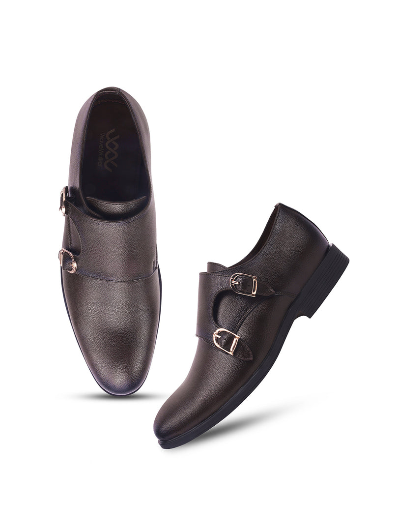 WAVEWALKER JUSTIN Men Premium Double Monk Strap Formal Shoes
