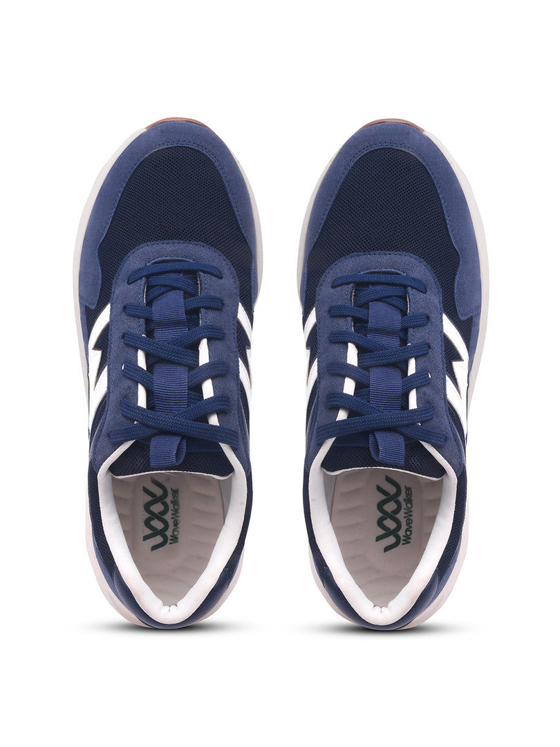 WAVEWALKER KILLER-2 Men Faux Leather Blue Casual Lace-Ups Shoes