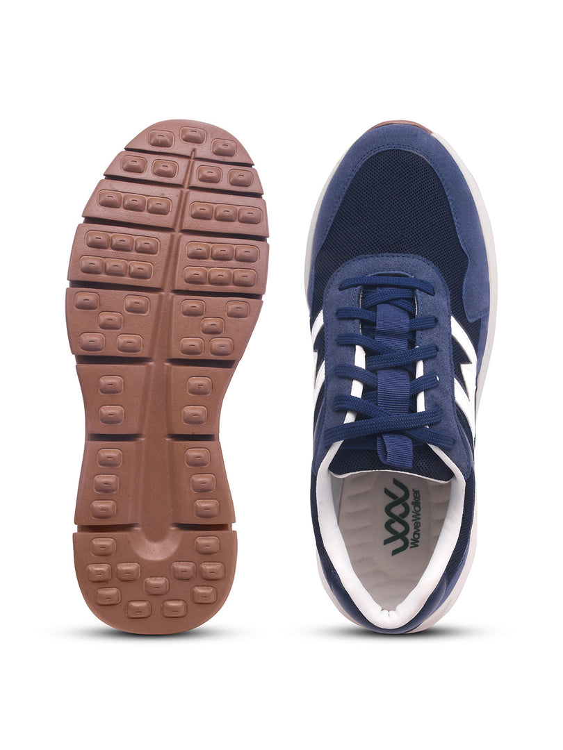 WAVEWALKER KILLER-2 Men Faux Leather Blue Casual Lace-Ups Shoes