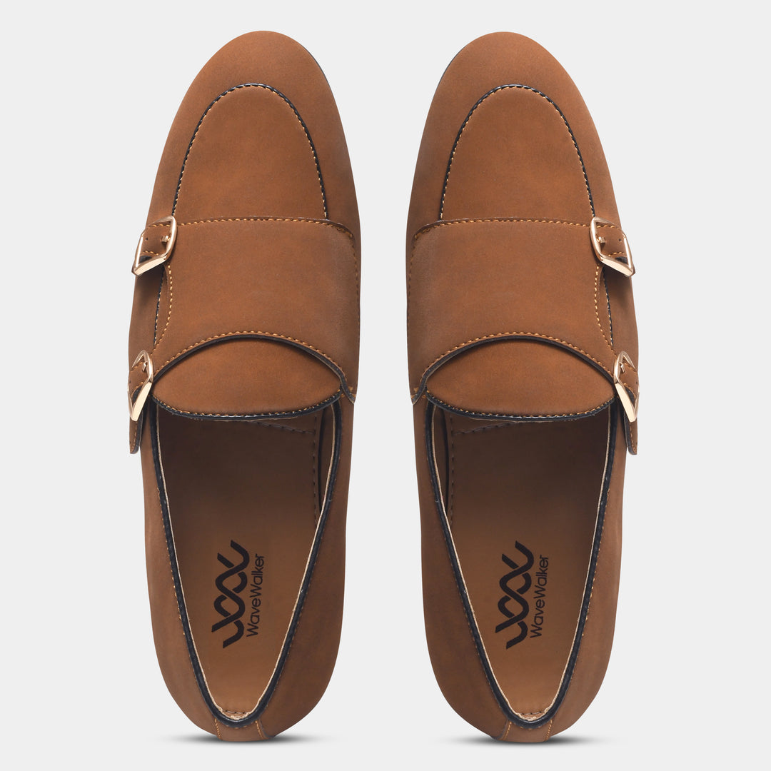 WAVEWALKER MARS Men Black Classic Suede Loafers