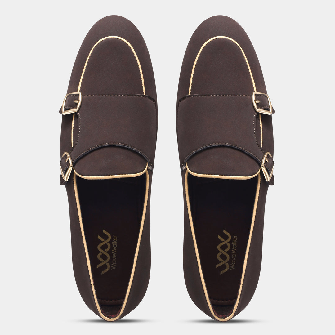 WAVEWALKER MARS Men Black Classic Suede Loafers