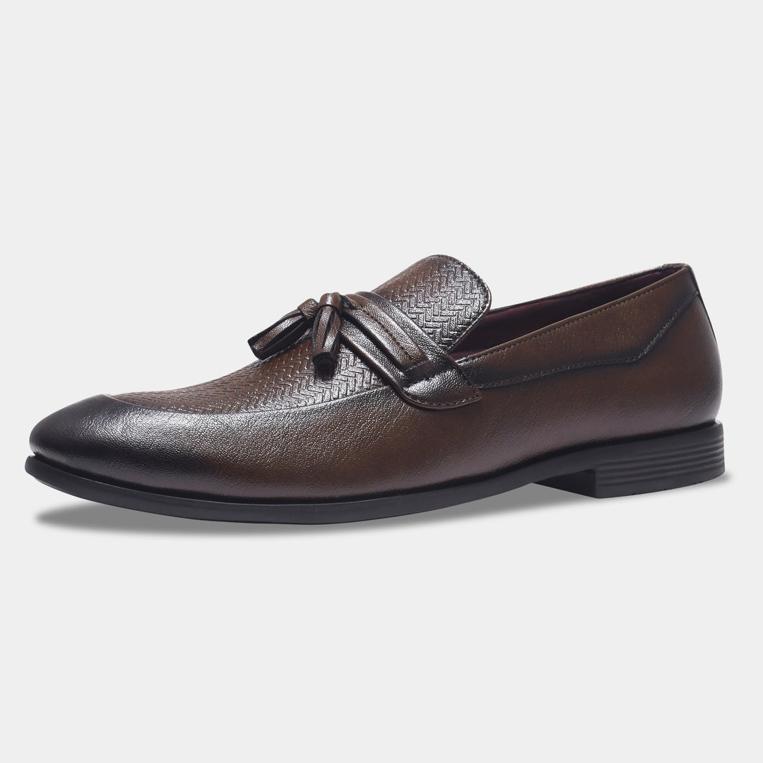 WAVEWALKER EASY Men Faux Leather Black Slip-On Loafers