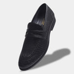 Load image into Gallery viewer, WAVEWALKER FLOW Men Faux Leather Black Slip-On Loafers