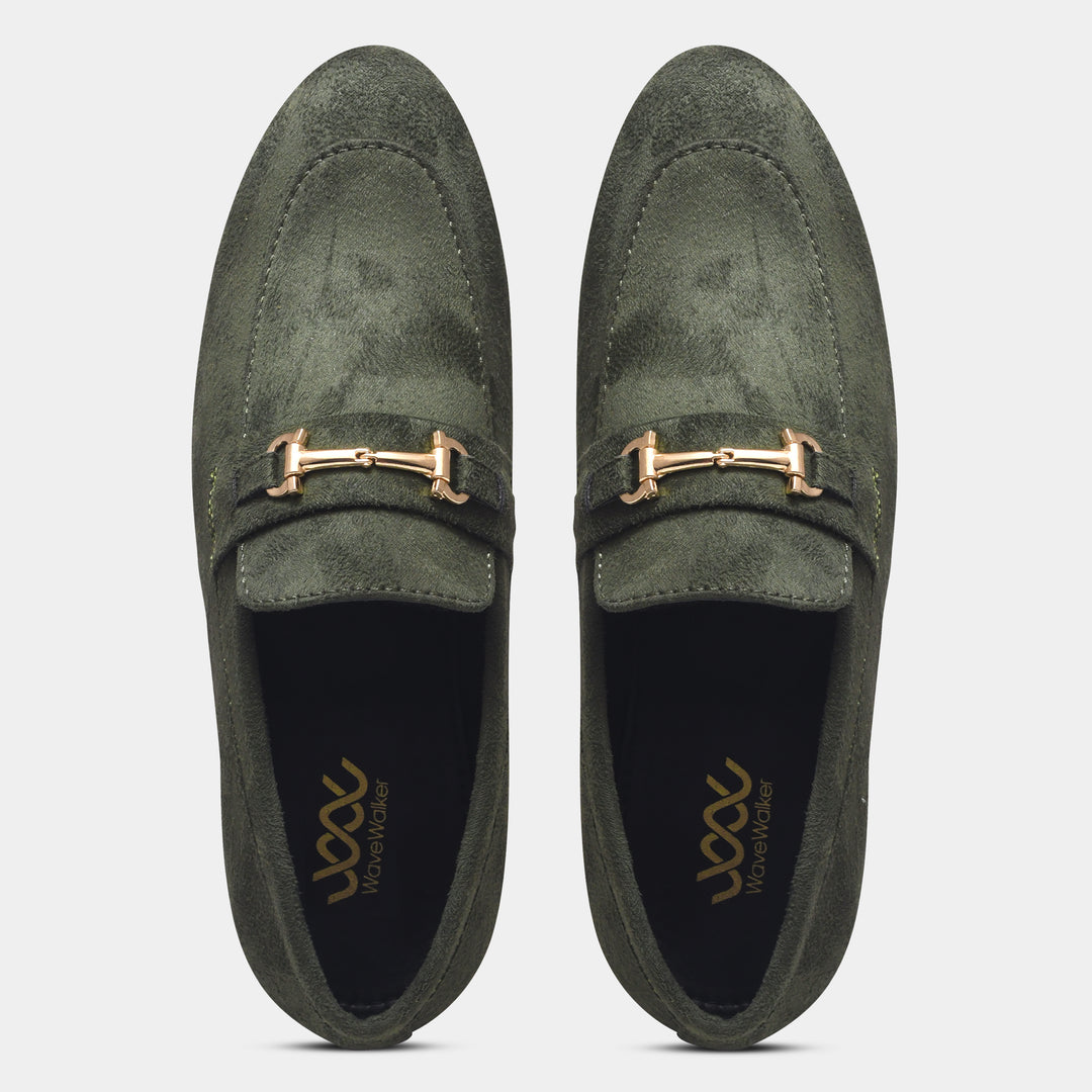 WAVEWALKER CRANE Men Black Classic Suede Loafers