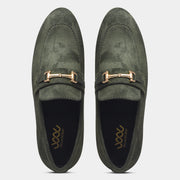 WAVEWALKER CRANE Men Black Classic Suede Loafers