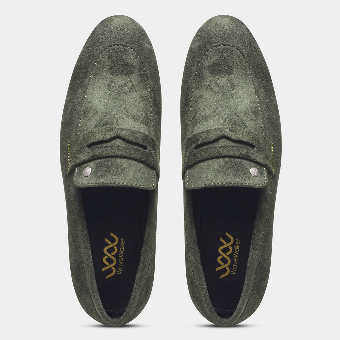 WAVEWALKER CHARGE Men Black Classic Suede Loafers
