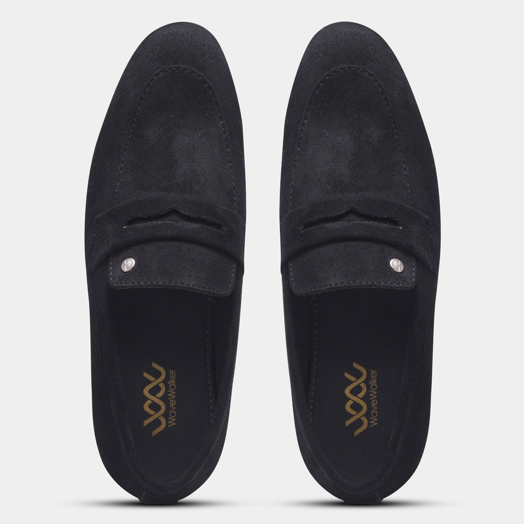 WAVEWALKER CHARGE Men Black Classic Suede Loafers