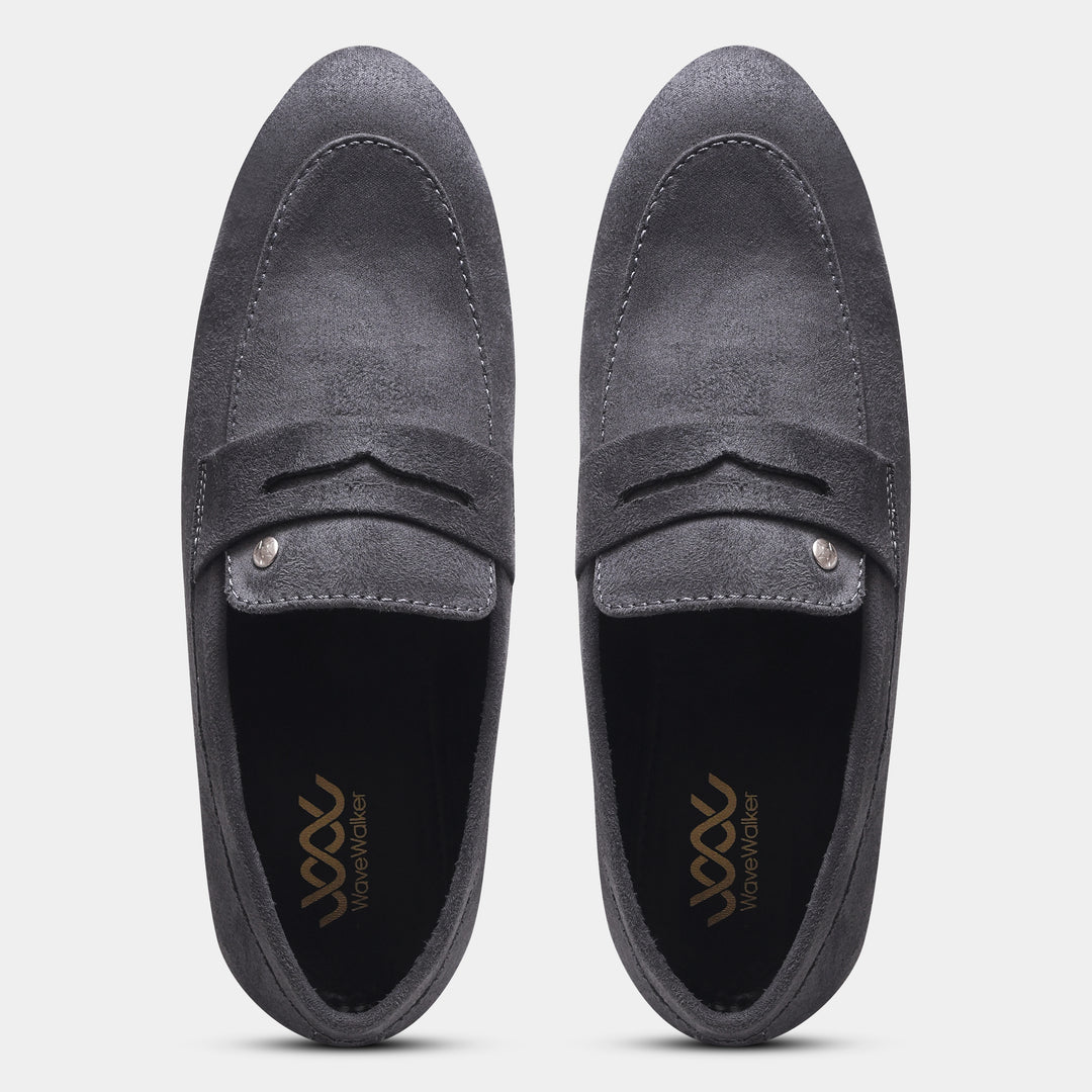 WAVEWALKER CHARGE Men Black Classic Suede Loafers