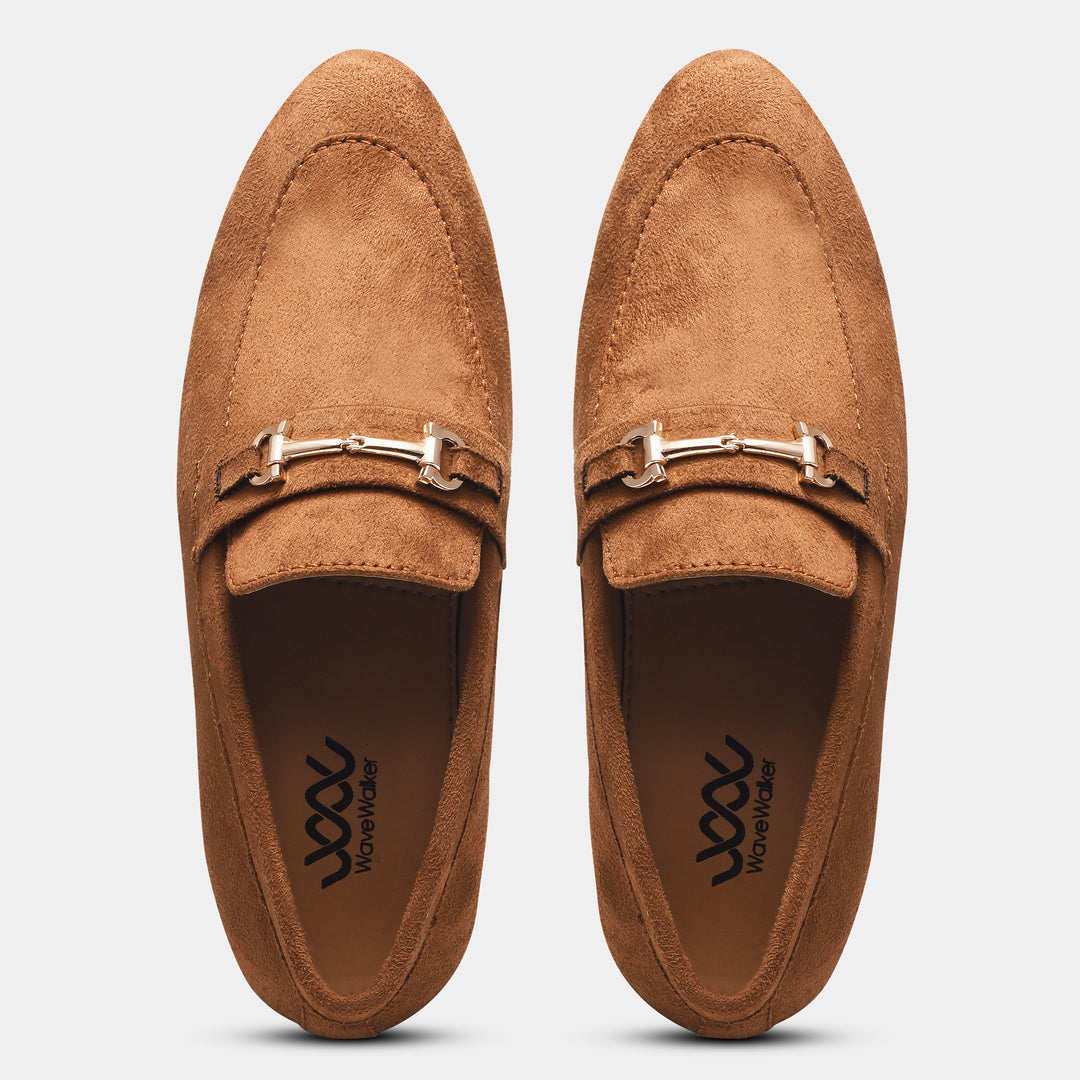 WAVEWALKER CRANE Men Black Classic Suede Loafers