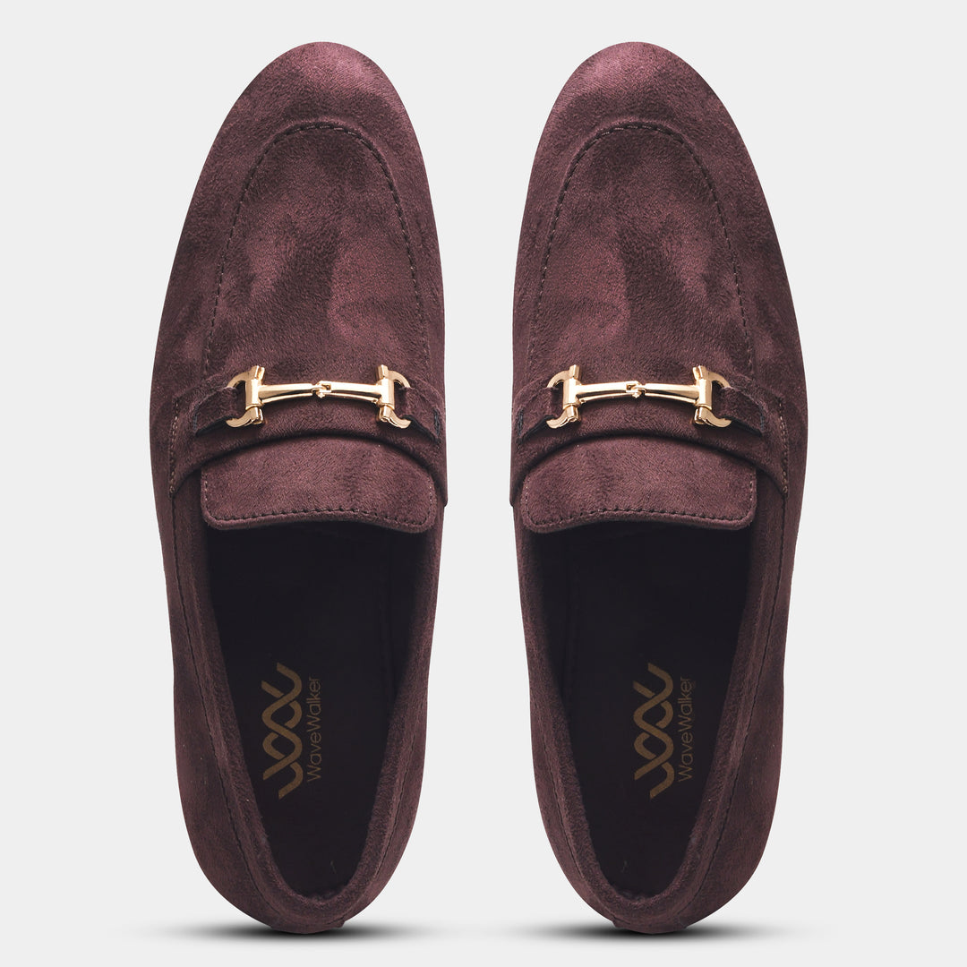 WAVEWALKER CRANE Men Black Classic Suede Loafers
