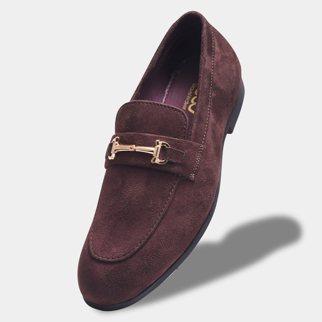 WAVEWALKER CRANE Men Black Classic Suede Loafers