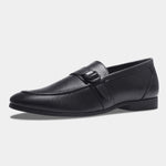 Load image into Gallery viewer, WAVEWALKER PUNCH Men Faux Leather Black Slip-On Loafers