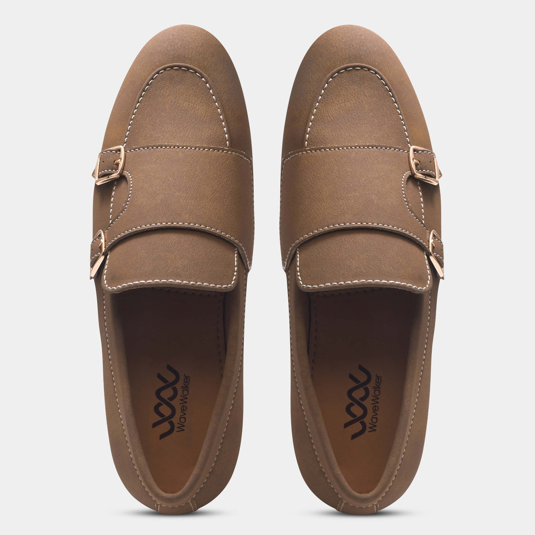 WAVEWALKER AXIS Men Beige Classic Suede Loafers