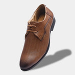 Load image into Gallery viewer, WAVEWALKER CREW Men Faux Leather Black Formal Lace-Ups Shoes