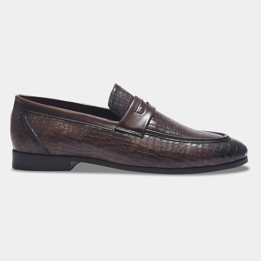 WAVEWALKER TWISTTER Men Faux Leather Black Slip-On Loafers