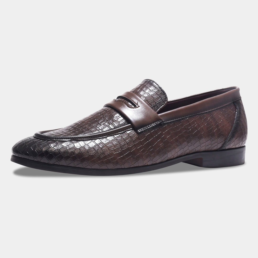 WAVEWALKER TWISTTER Men Faux Leather Black Slip-On Loafers