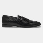 Load image into Gallery viewer, WAVEWALKER INFINITY Men Faux Leather Black Slip-On Loafers