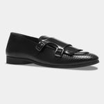 Load image into Gallery viewer, WAVEWALKER INFINITY Men Faux Leather Black Slip-On Loafers