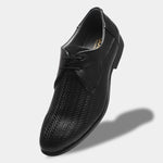 Load image into Gallery viewer, WAVEWALKER CREW Men Faux Leather Black Formal Lace-Ups Shoes