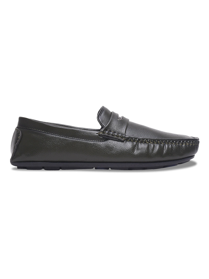 WAVEWALKER AERO Men Beige Faux Leather Slip-On Loafers