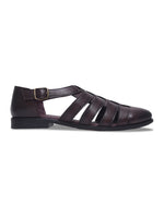 Load image into Gallery viewer, WAVEWALKER ROMAN Men Black Faux Leather Ethnic Sandal