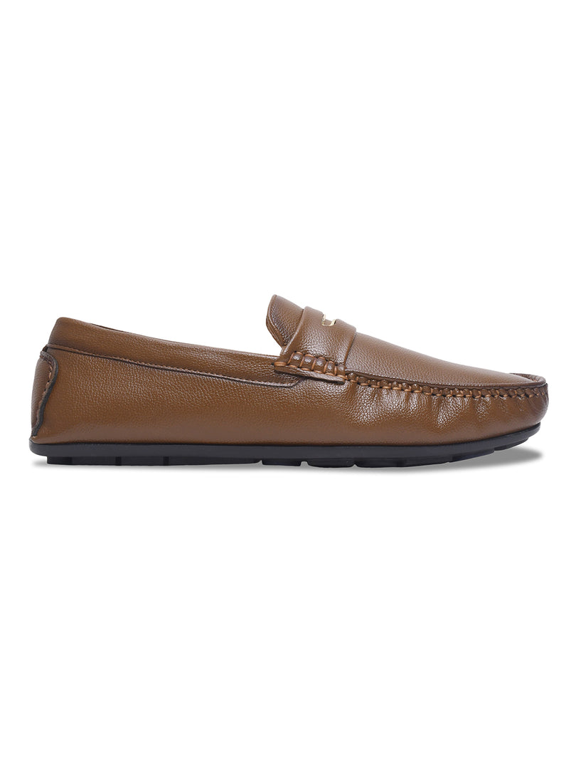 WAVEWALKER AERO Men Beige Faux Leather Slip-On Loafers