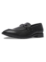 Load image into Gallery viewer, WAVEWALKER WOOD Men Black Faux Leather Slip-On Loafers
