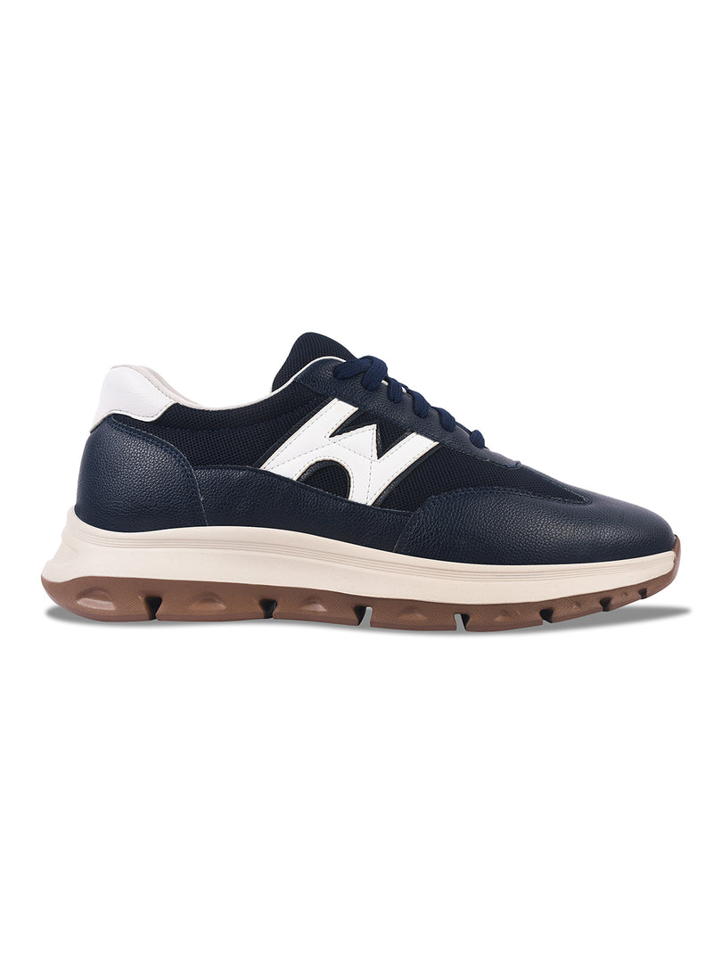 WAVEWALKER KILLER-1 Men Faux Leather Blue Casual Lace-Ups Shoes