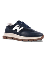 Load image into Gallery viewer, WAVEWALKER KILLER-1 Men Faux Leather Blue Casual Lace-Ups Shoes