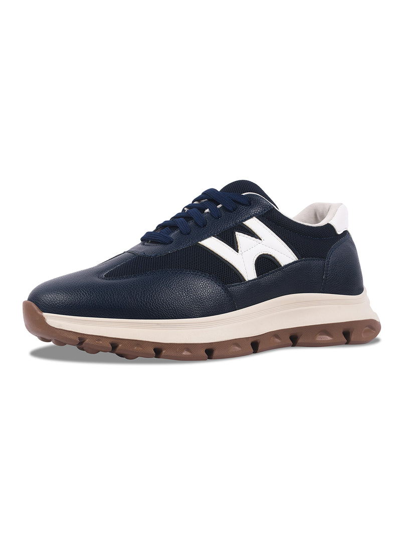 WAVEWALKER KILLER-1 Men Faux Leather Blue Casual Lace-Ups Shoes