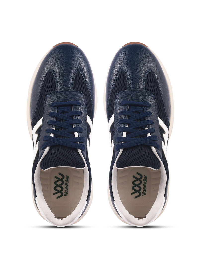 WAVEWALKER KILLER-1 Men Faux Leather Blue Casual Lace-Ups Shoes