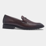 Load image into Gallery viewer, WAVEWALKER CROSS Men Faux Leather Black Slip-On Loafers