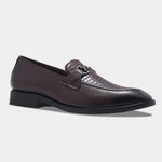 Load image into Gallery viewer, WAVEWALKER CROSS Men Faux Leather Black Slip-On Loafers