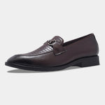Load image into Gallery viewer, WAVEWALKER CROSS Men Faux Leather Black Slip-On Loafers