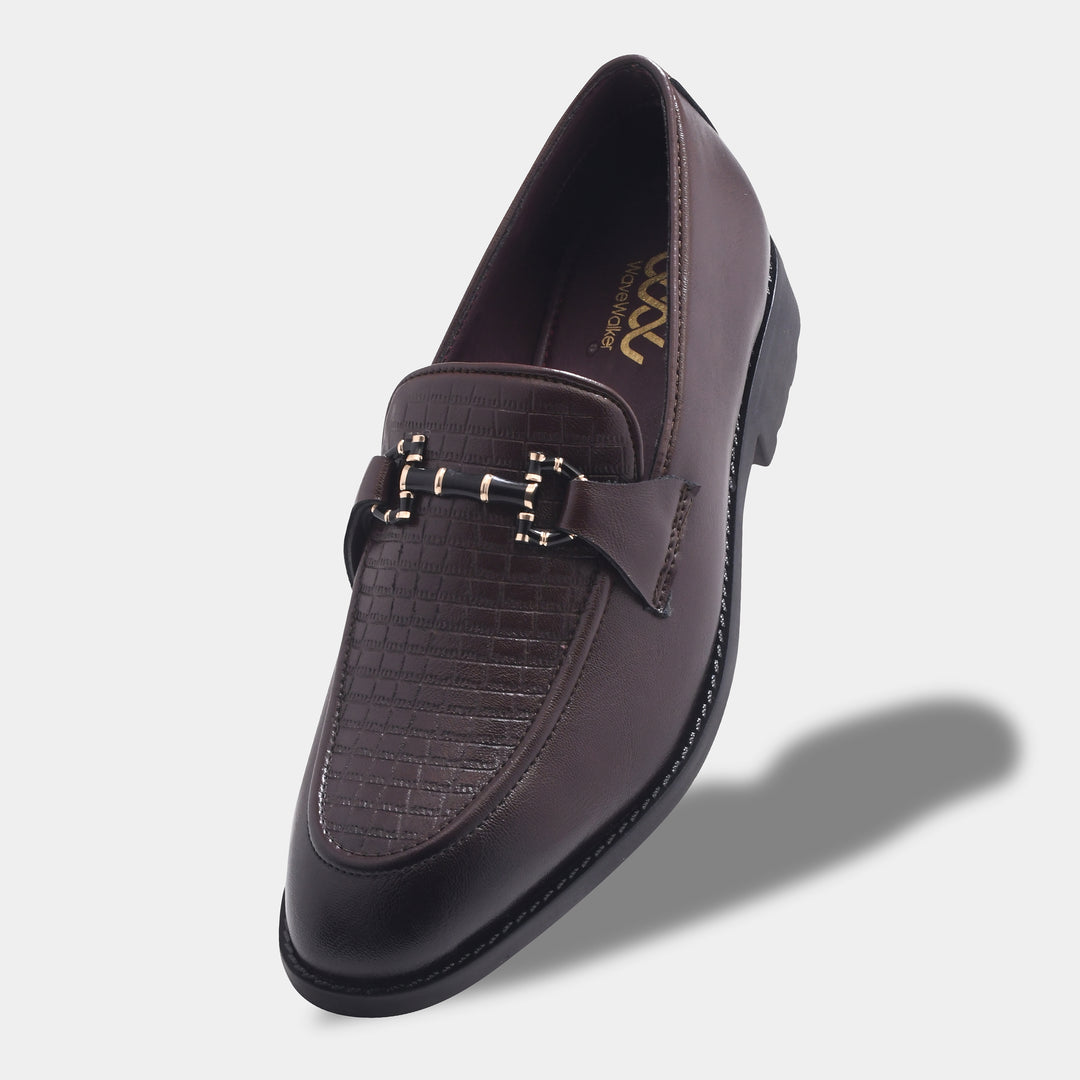 WAVEWALKER CROSS Men Faux Leather Black Slip-On Loafers