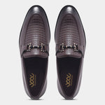 Load image into Gallery viewer, WAVEWALKER CROSS Men Faux Leather Black Slip-On Loafers