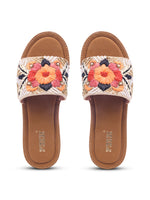 Load image into Gallery viewer, Flower 1 Handcrafted Floral Embroidered Flats