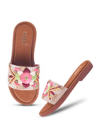 Load image into Gallery viewer, Flower 1 Handcrafted Floral Embroidered Flats